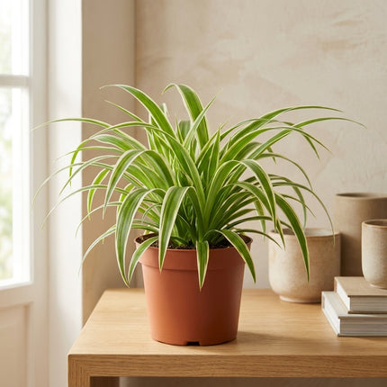 Chlorophytum - Ø12cm - ↕25cm in een sfeervol interieur