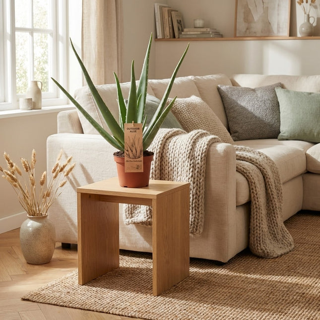 Aloe Vera P14 - Ø14cm - ↕45cm – gestyled in woonkamer interieur
