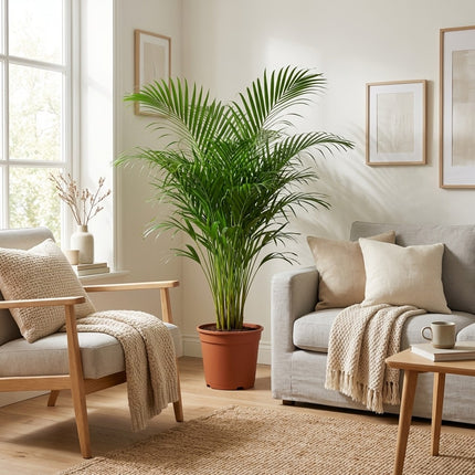 Dypsis Lutescens - Areca Palm - Ø24cm - ↕120cm – gestyled in woonkamer interieur