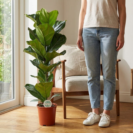 Ficus Lyrata - Ø21cm - ↕90cm – formaat indicatie 90cm