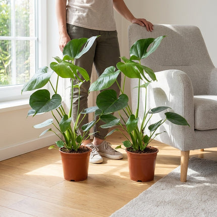 Monstera Deliciosa - 2 stuks - Ø14cm - ↕45cm – formaat indicatie 45cm