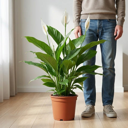Spathiphyllum Bingo Cupido - Ø19cm - ↕80cm – formaat indicatie 80cm